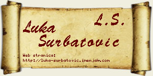 Luka Šurbatović vizit kartica